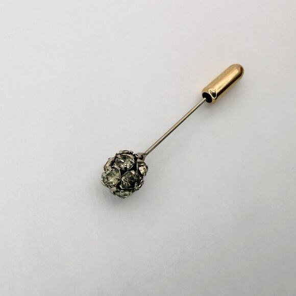 Antique Georgian / Early Victorian Paste Diamond Cluster Stick Pin - Picture 2 of 8